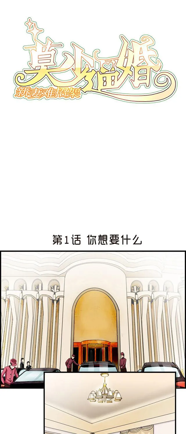 莫少逼婚，新妻难招架漫画漫画,第1话 你想要什么1图