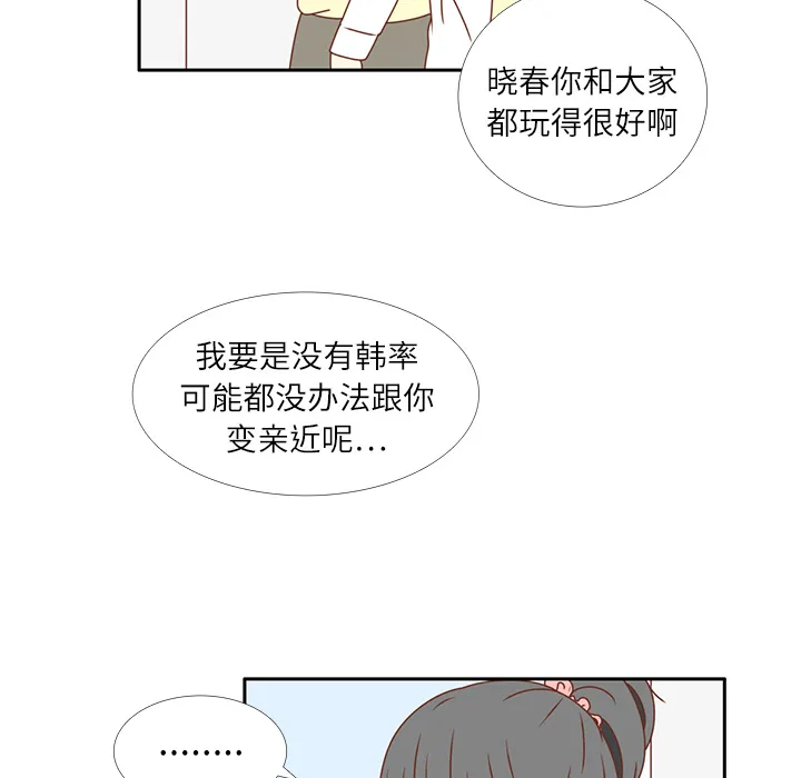 各自的春天漫画漫画,第19话 我开始喜欢她了58图